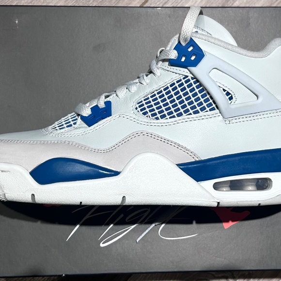 Air Jordan 4 Retro 2024 GS Military Blue 7Y worn 3 times - Picture 2 of 10